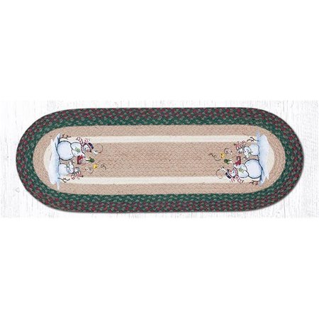 H2H Birdhouse Snowman Oval Patch Runner Rug, 13 x 36 in. H22548673